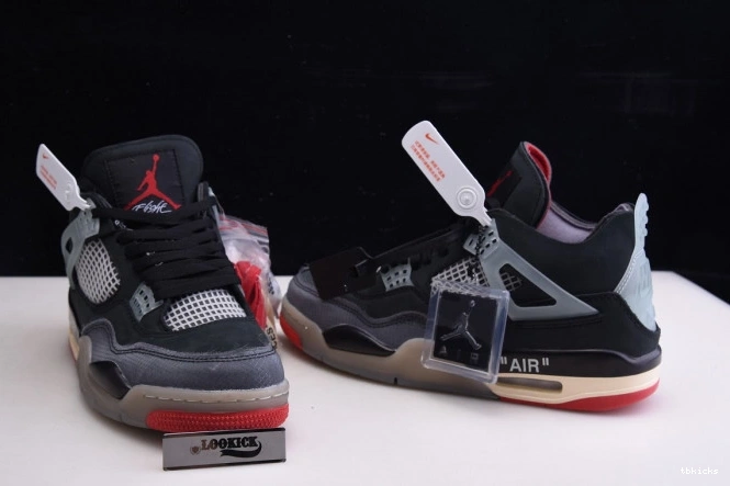 Rep TBK Off Retro 4 CV9388-001 Air Bred White Jordan x 0711